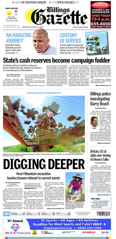 Gazette billings montana - Explore the digital edition of Billings Gazette for in-depth local and global news. Serving Billings, MT, and Yellowstone County, Montana with the latest updates on our E-edition page ... 